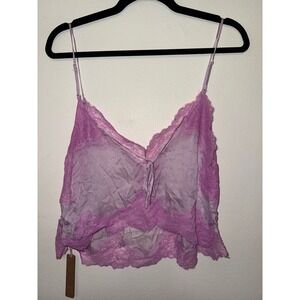 Skims Romance Pink Silk Lace Cami Set Size M NWT $88 MSRP *See Description